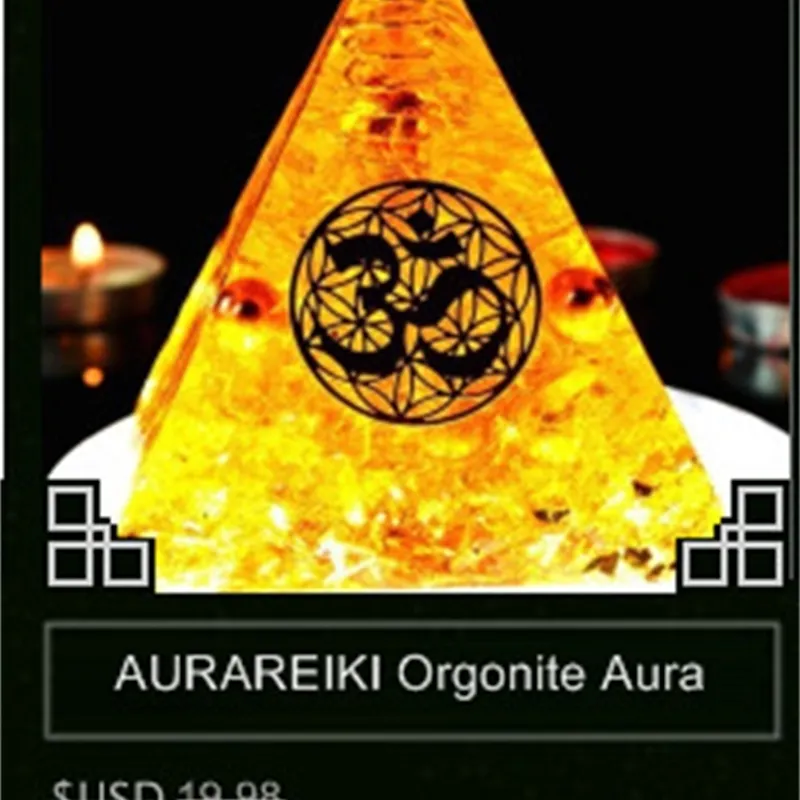 La pirámide de orgonita de 5 cm simboliza el convertidor de energía de la pirámide citrina de la suerte para reunir riqueza y prosperidad, decoración de resina.