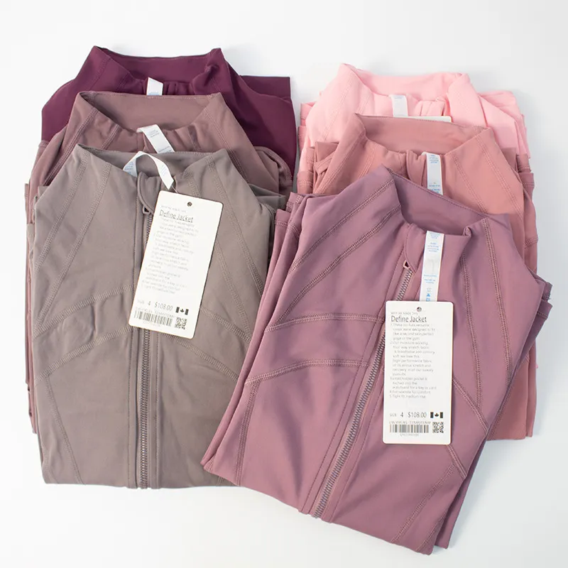 Chaquetas para mujer, abrigos, ropa, traje de Yoga esmerilado de doble cara, chaqueta para mujer, abrigo deportivo ajustado de alta elasticidad para Fitness