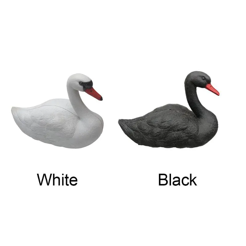 Garden Decorations Realistic Decoy Yard Ornament Hunting Deterrent Swan Sculpture Outdoor Fishing Decoration White Floating Statue264Z