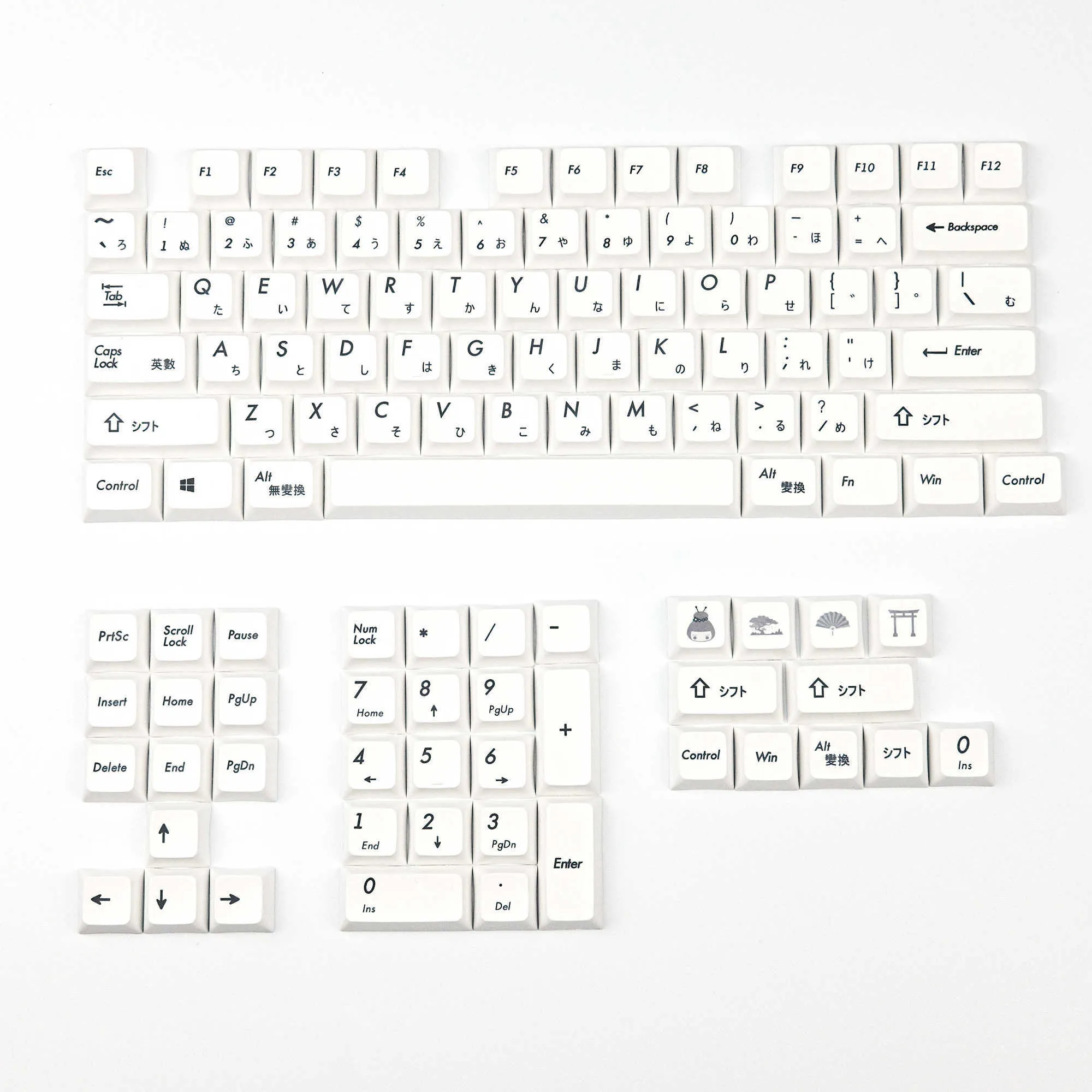 Japanse Keycaps XDA profiel Keycap PBT DYE Gesublimeerd 1 75U 2U Toetsen Voor Mechanische Toetsenbord 60 61 64 84 96 87 104 108 210610282p