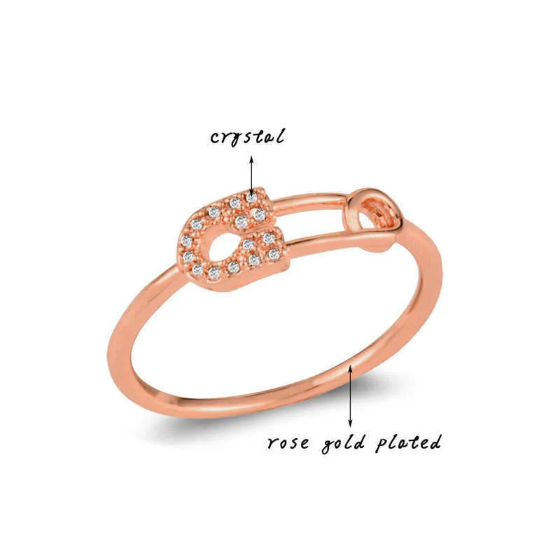 SINLEERY Unique Design Tiny Crystal Pin Shape Midi Rings Rose Gold Silver Color Women Fashion Jewelry Accessaries JZ048 SSK P08188342475