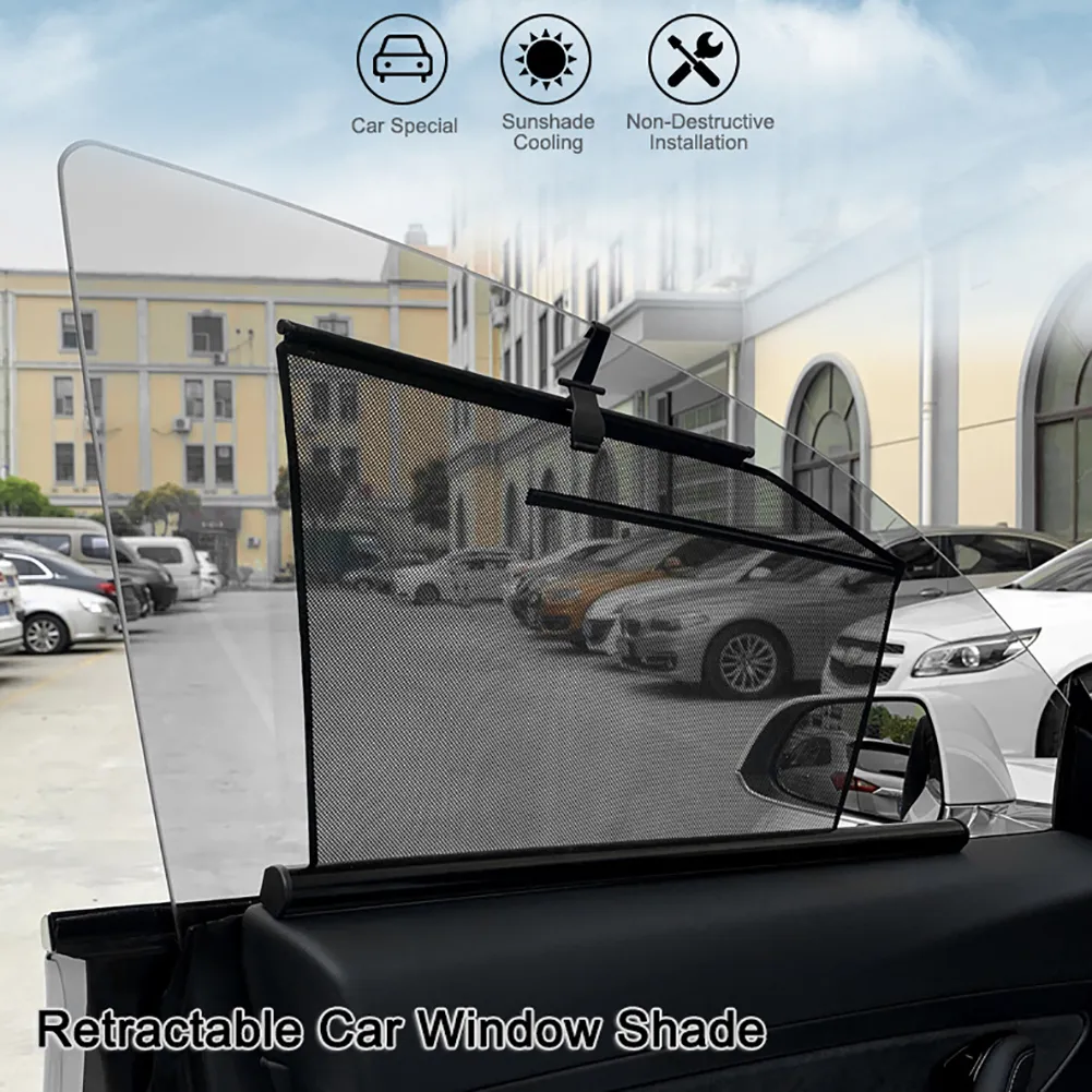 2 / 자동차 Windows 측면 윈도우 사이드 Tesla 모델 3 자동 리프팅 텔레스코픽 안티 UV 자외선 차단제 절연 여름 메쉬 커버