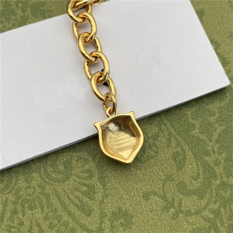 Шикарная дизайнерская металлическая цепочка, ожерелье с подвеской в виде двойной буквы, ожерелья в форме головы тигра, стальная печать, ювелирные изделия с подарочной коробкой280P