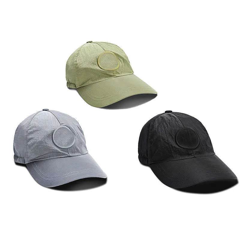 HATユニセックス高品質の金属コーティングファブリック材料島カジュアルキャップ調整可能野球帽を