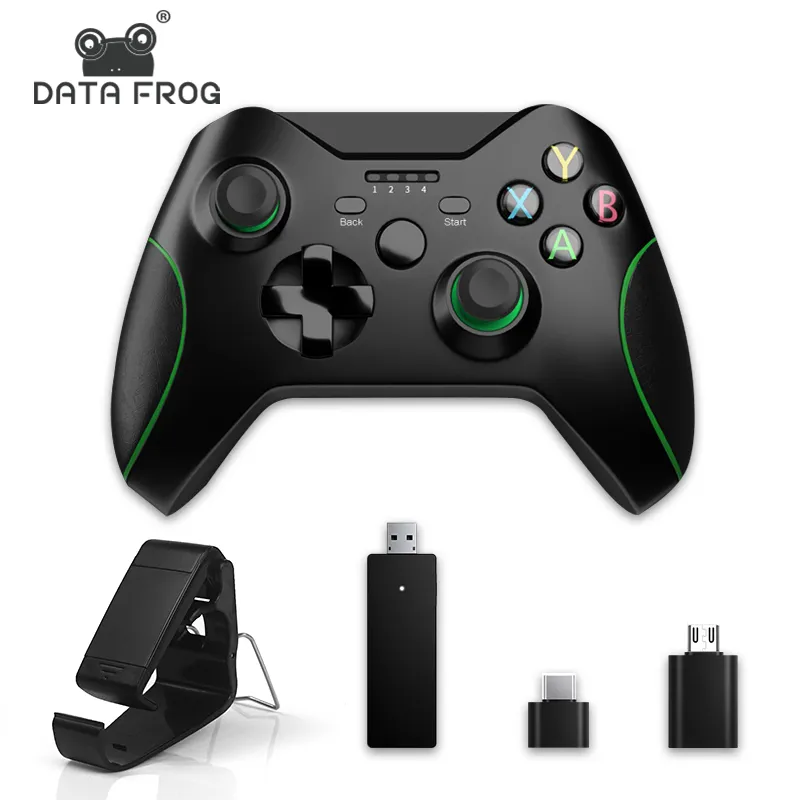 Data Frog 2.4g Bezprzewodowa gra Joystick Xbox One Controller PS3 / Android Smart Telefon Gamepad Win PC 7/8/10