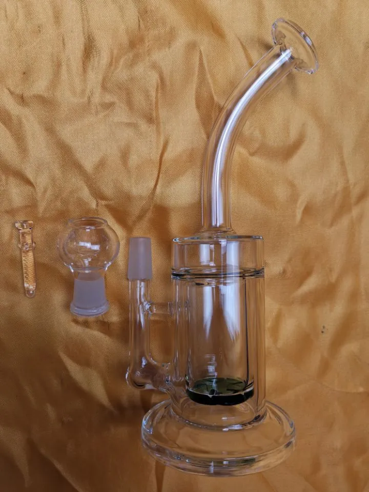 Verre Bécher Bongs Bong Fristed Disque Fumer Tuyaux D'eau Tabac Huile Dab Rigs 14.4mm Joint Mâle Cheechshop