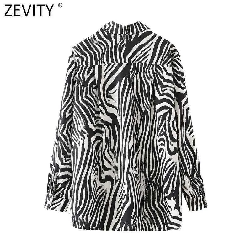 Zevity Kobiety Vintage Leopard Tie Drukowanie Drukowanie Casual Smock Bluzka Kobiet Pojedynczy Koszulka Koszulka Chic Blusas Topy LS7612 210603