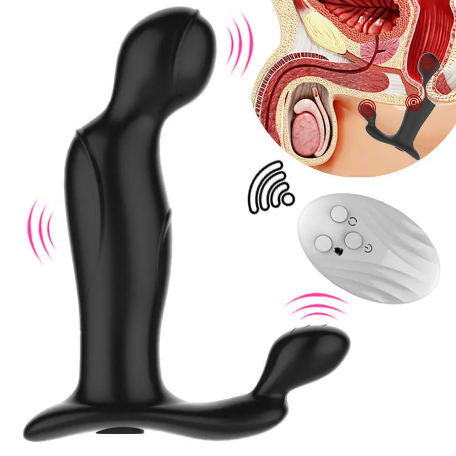 FLXUR PROSTATE MASSAGEM VIBRATOR TRAMBOTES SEXO PARA HOMENS HOMENS USB Recarregável Silicone Butt Plug G Spot Male Masturbador Adulto Anal Toy1317328