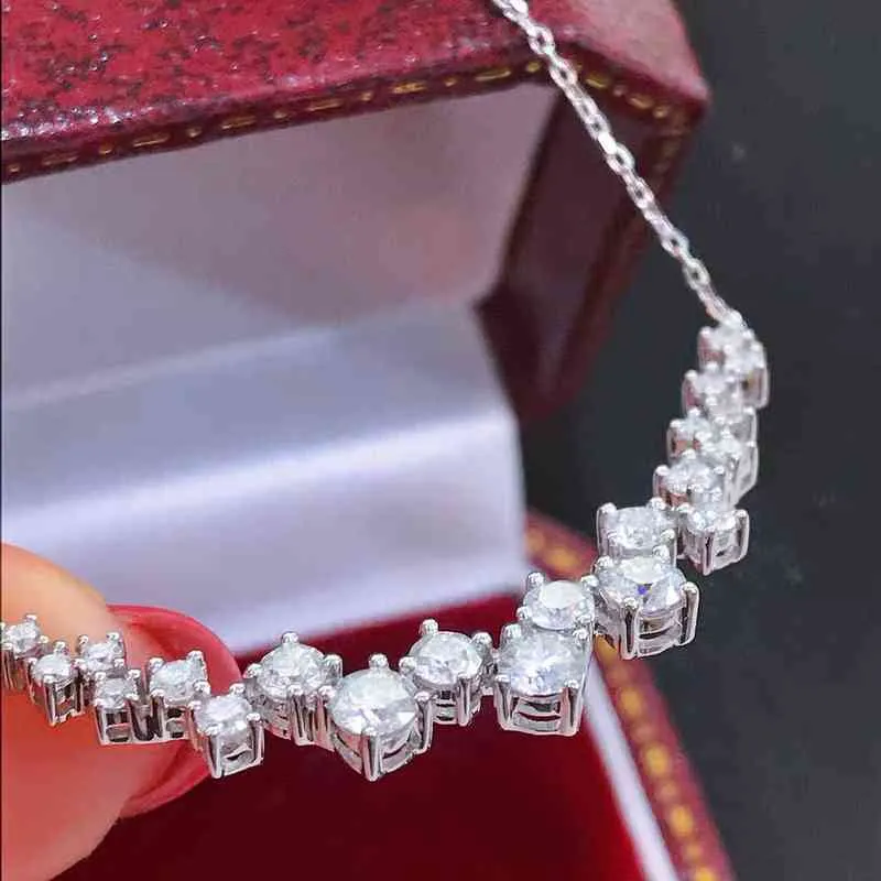 Moda Corea simulata Diamante Diamante Donna 925 Collana d'argento Amore Amore Compleanno Ragazza Regalo Formale Party Pendent collana gioielli Y1204