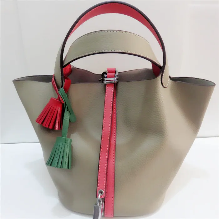 Luxury Real Lambskin Кожаные цепи ключей для сумки Tassel Bag Charms Cleanse Bears Clearchain Аксессуары Украшения Porte Clef Femme 210409