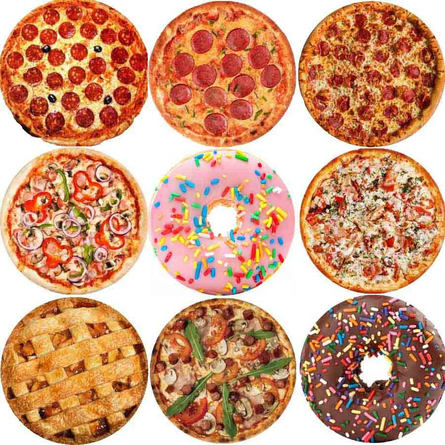 Weiche, warme Flanell-Tortilla-Pizza-Decke, runde Form, Donut, Flugzeug, Reisen, tragbar, tragbar, Winter, Überwurf, Decke2223