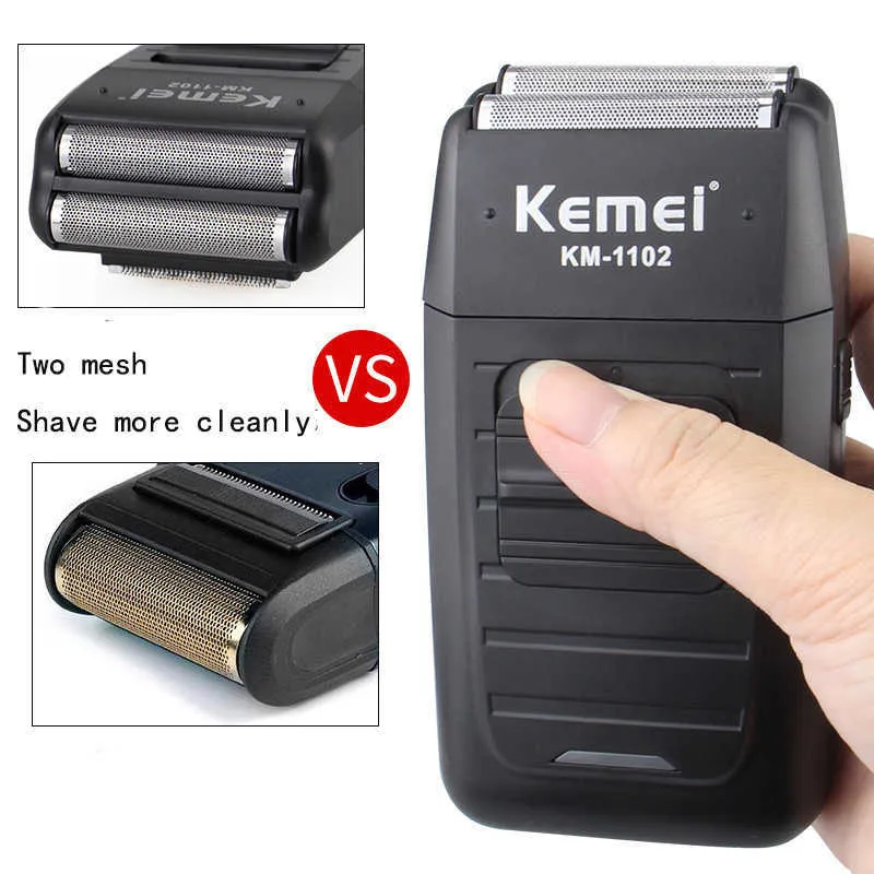 Kemei Men Electric Shaver Rasage de rasage rechargeable Barbe Hair Clipper Triming Machine P08178809284
