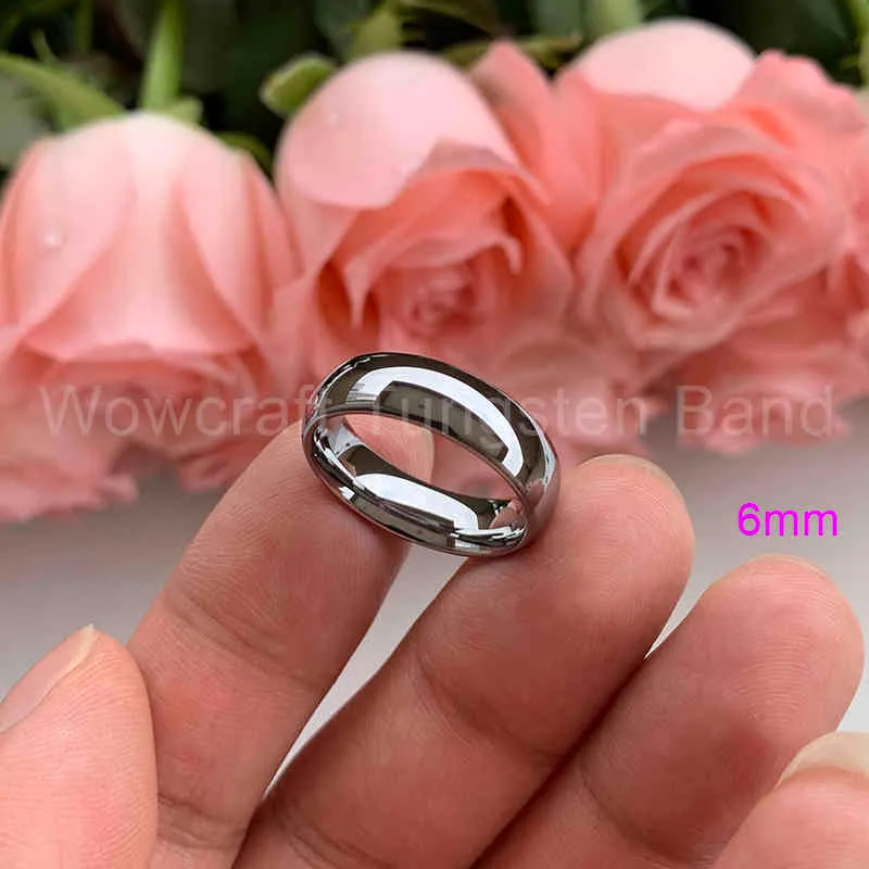 2 4 6 8 mm wolfraam carbide ringen vrouwelijke mannen bruiloft verlovingsbands gepolijst glanzende gravure Comt fit geschenken voor hem Her215s