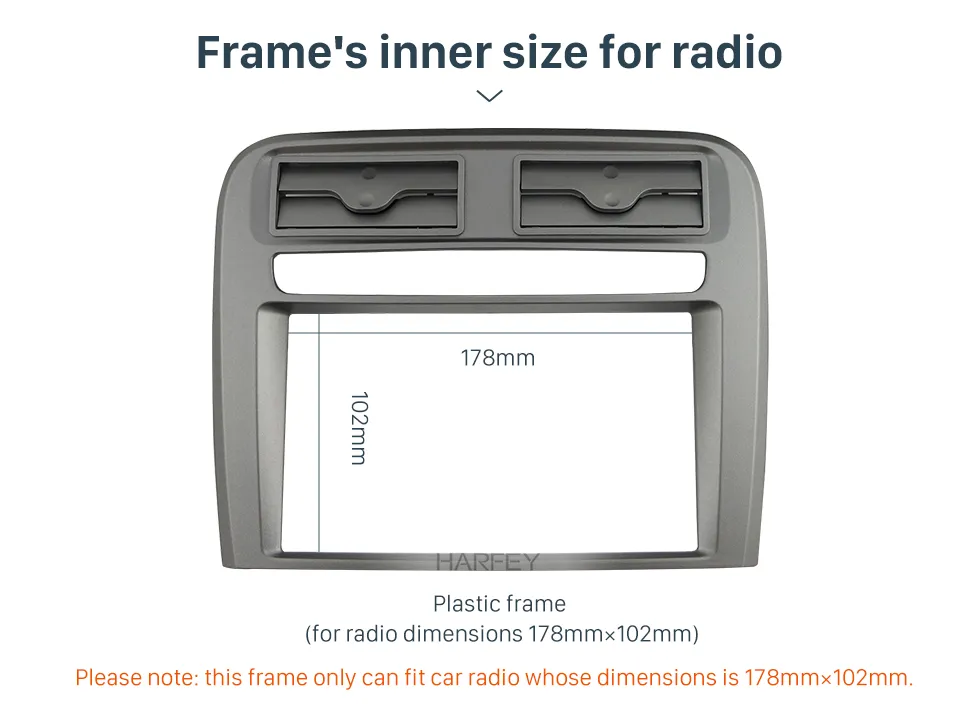 Couvercle de Kit d’outils pour habillage de lunette d'autoradio 2DIN pour FIAT GRAND PUNTO 2005 – 2009 conduite à gauche, panneau d'installation de tableau de bord, plaque de voiture