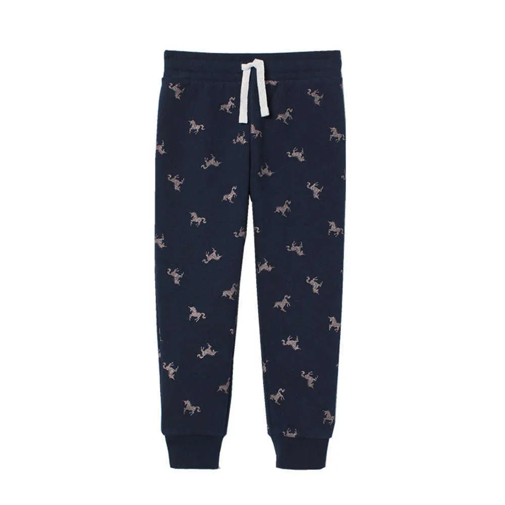 Jumping meters Toddler 2-7T Harm Animals Print Boys Girls Sweatpants with Sharks Baby Long Pants Children Autumn Clothes 210529