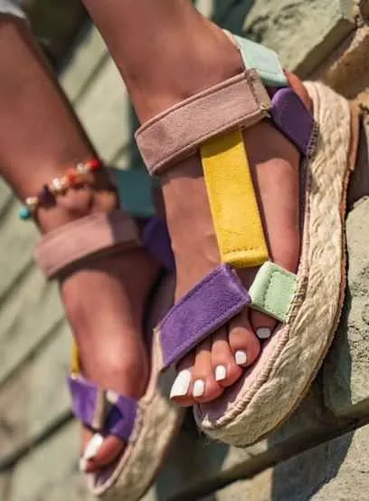 Colorful Women's Sandals with Sanfore Suede 2021 Summer Collection Open Toe Casual Modern Shoes Gladiator Style Ladies Outdoor Y0714