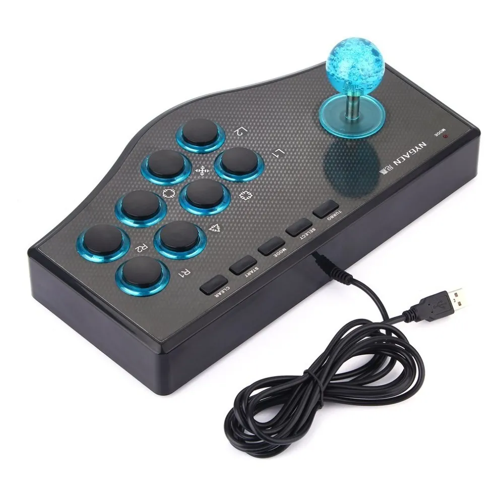 Controller di gioco cablato USB 3 in 1 Arcade Fighting Joystick Stick PS3 Computer PC Gamepad Engineering Design Console di gioco