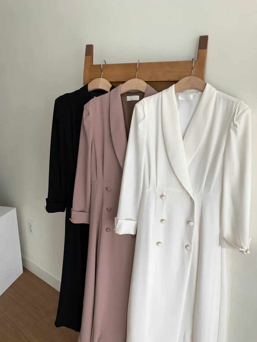 Spring Elegant Windbreaker Women's White Maxi Dress Korean Clothing Femme Robe Slim Suit Collar Double-Breasted Coat With Belt 210514