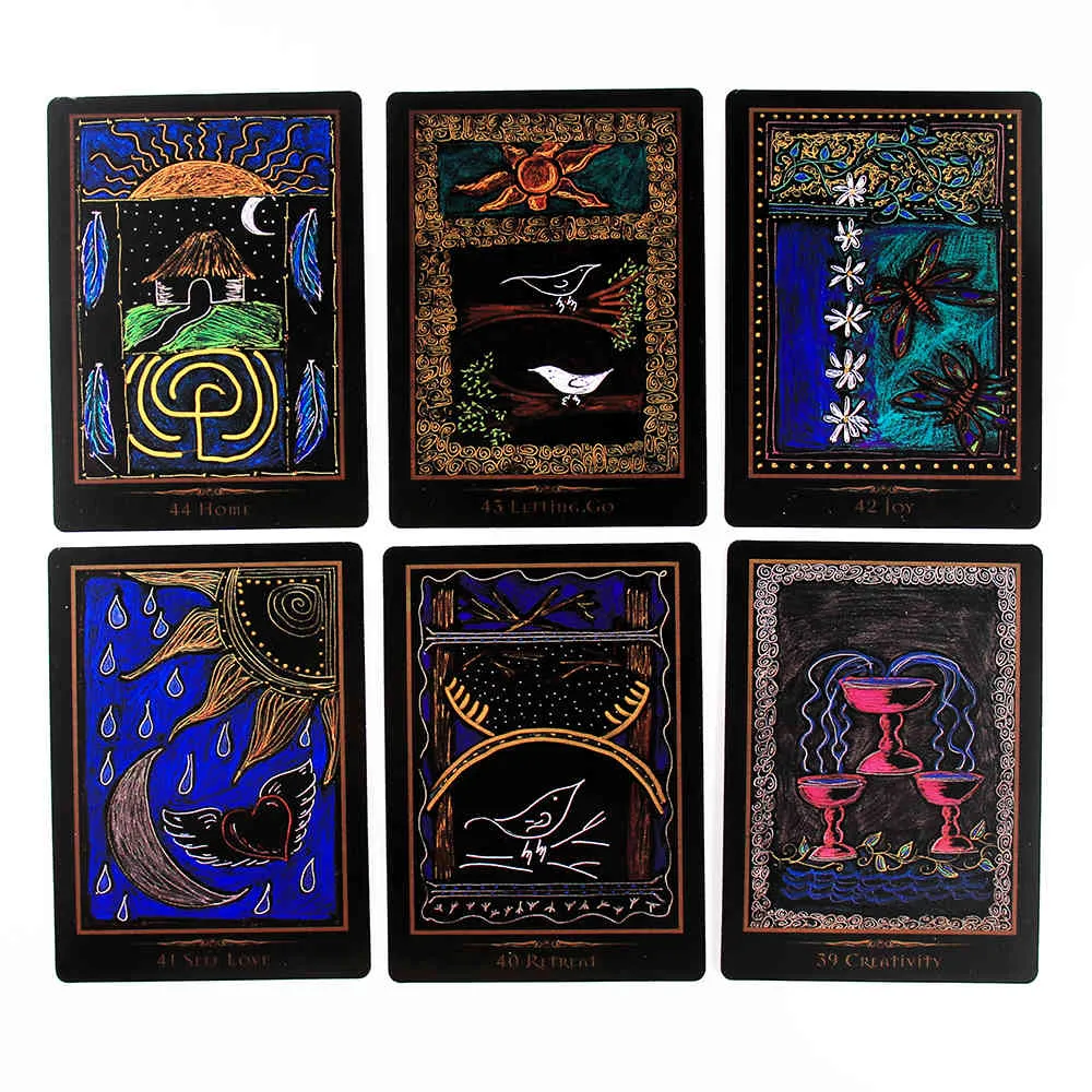 Oracles Cartões Shamanic Healing Tarot Guidance Divinate Deck Jogos de tabuleiro para a festa de família Full Color Beginners SaleB584