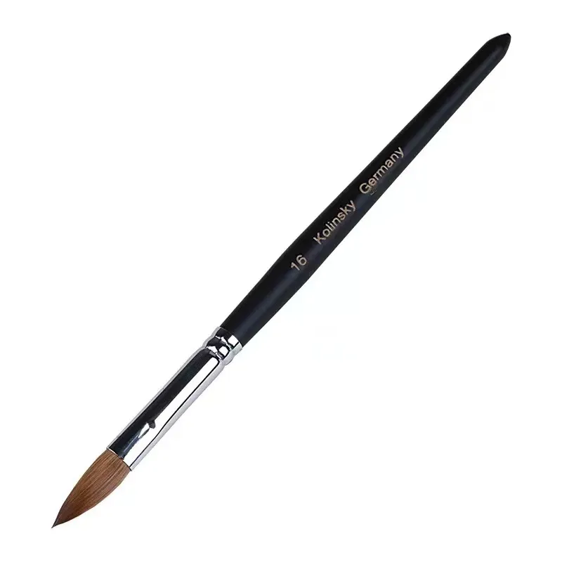 pure Kolinsky natural Acrylic Nail art Brush wood handle for nails liner paintingdrawing design Manicure tools and accessories NAB018