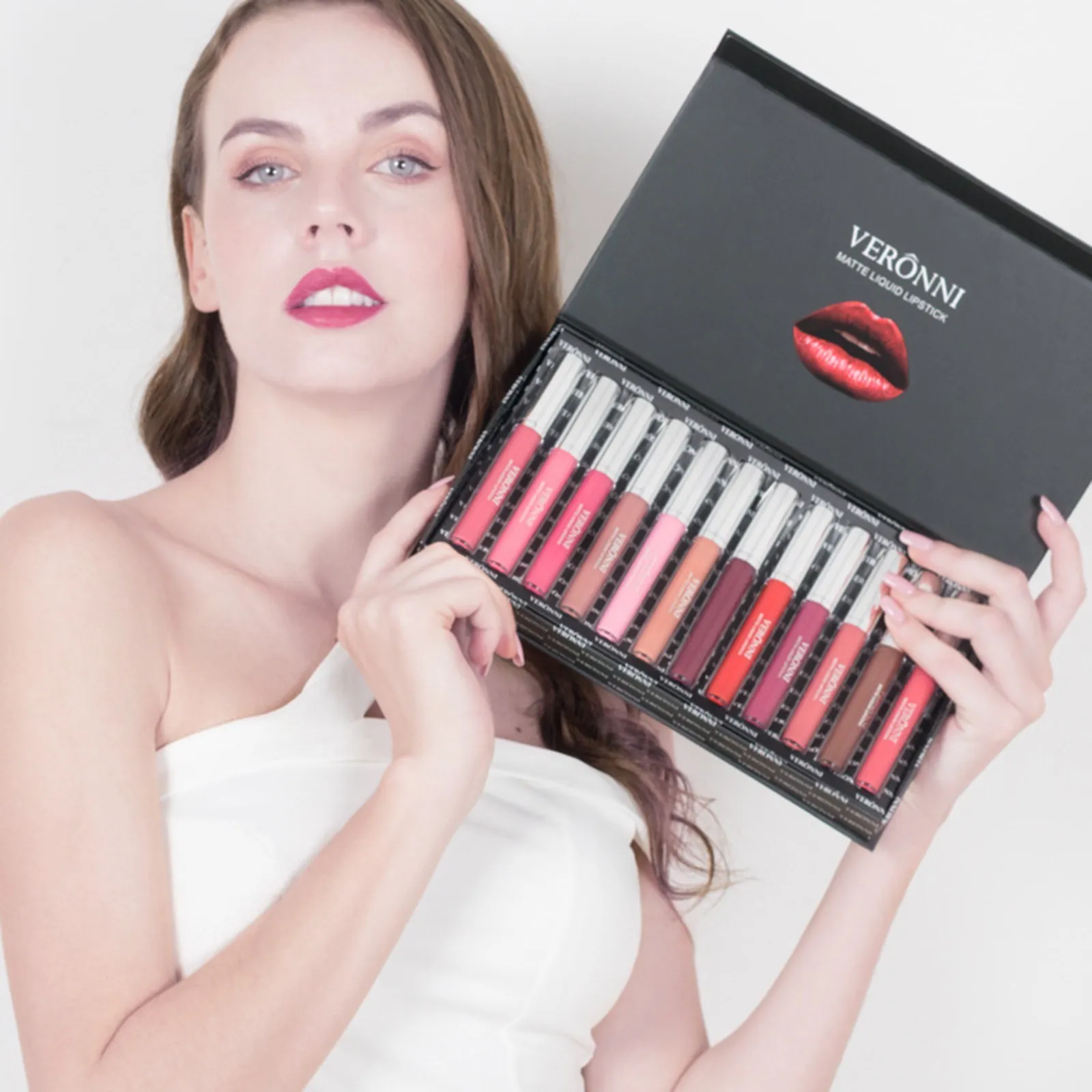 Rouge à lèvres mat et brillant, maquillage de beauté pour dames, bâton Long hydratant, Sexy, durable, 72ml, 12 pièces