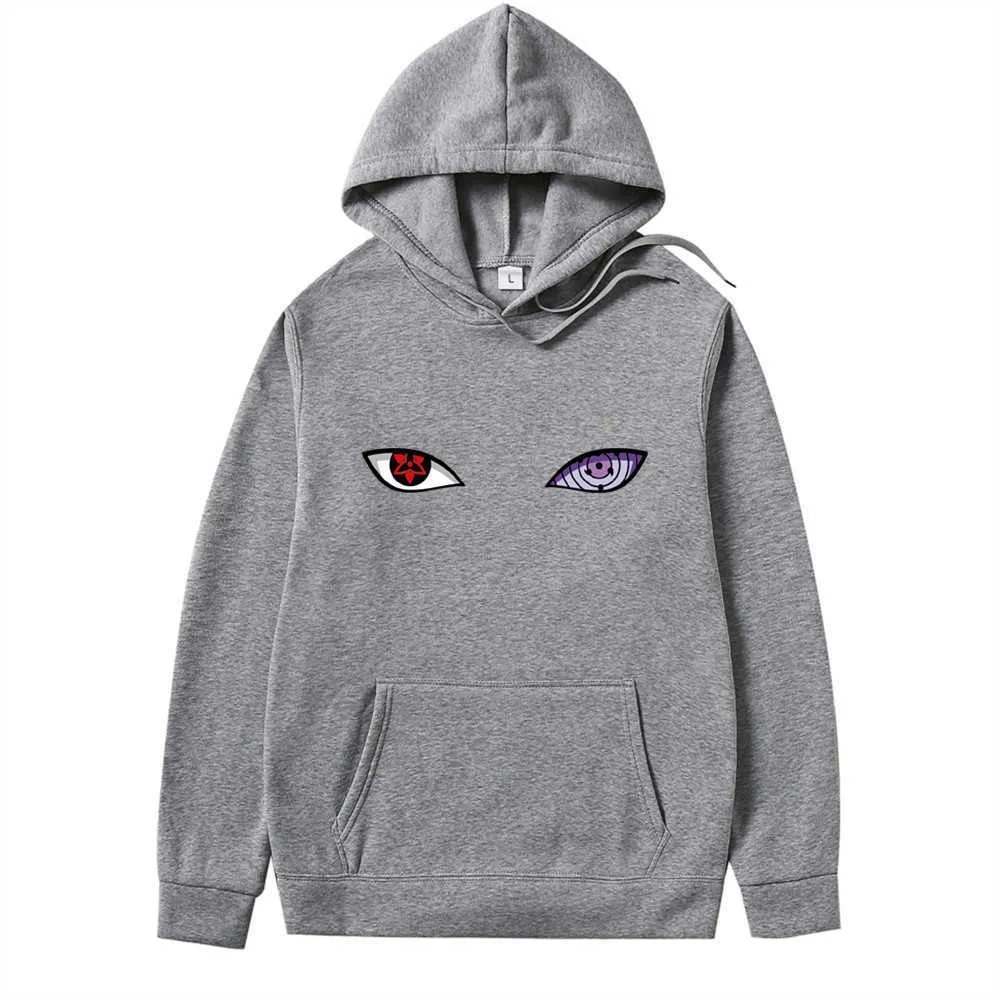 Japanska anime hoodies uchiha uzumaki hatake ögon utskrift 2021 ny ankomst pullover sweatshirt hip hop streetwear män kläder h0910