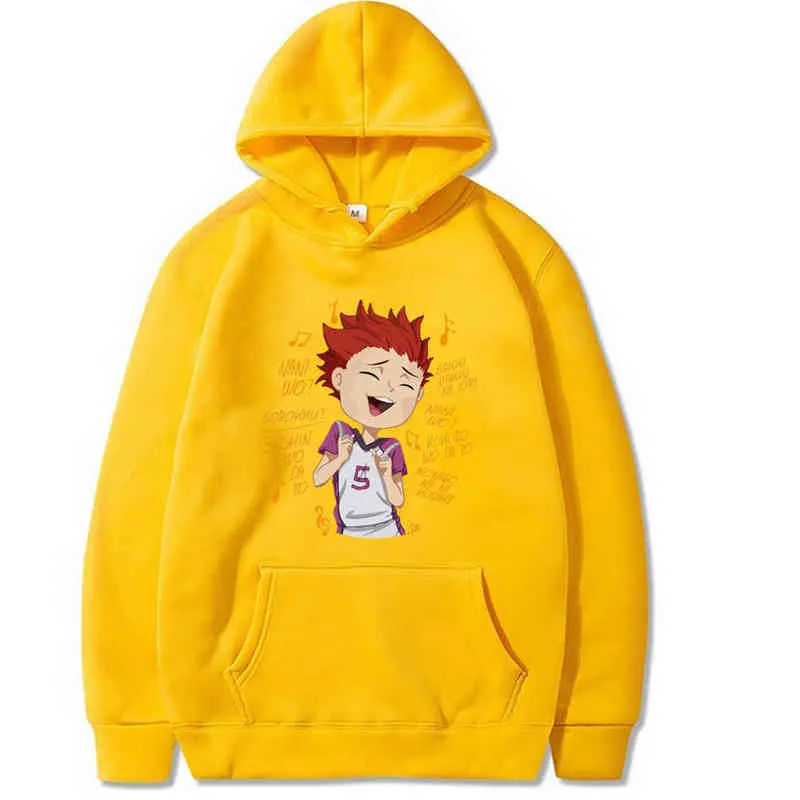 Engraçado haikyuu satori tendou hoodie homens algodão anime manga camisas voleibol tee tops de manga comprida tops presente ventilador H1227