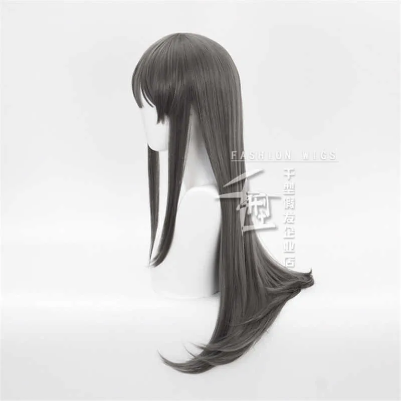 Rascal ne rêve pas de lapin fille Senpai Sakurajima Mai Cosplay perruques cheveux synthétiques longue ligne droite gris couvre-chef jeu de rôle Y0913