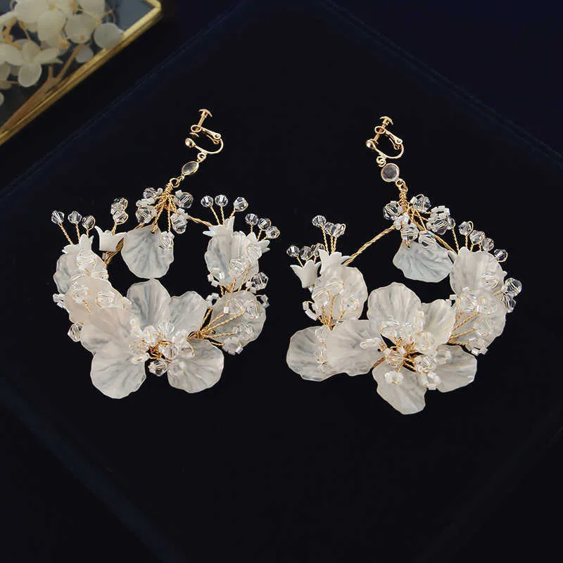 European Gold Shell Wedding Tiaras Crowns Set Flower Bridal Headpiece Brides Hair Accessories Evening Hair Jewelry X0625