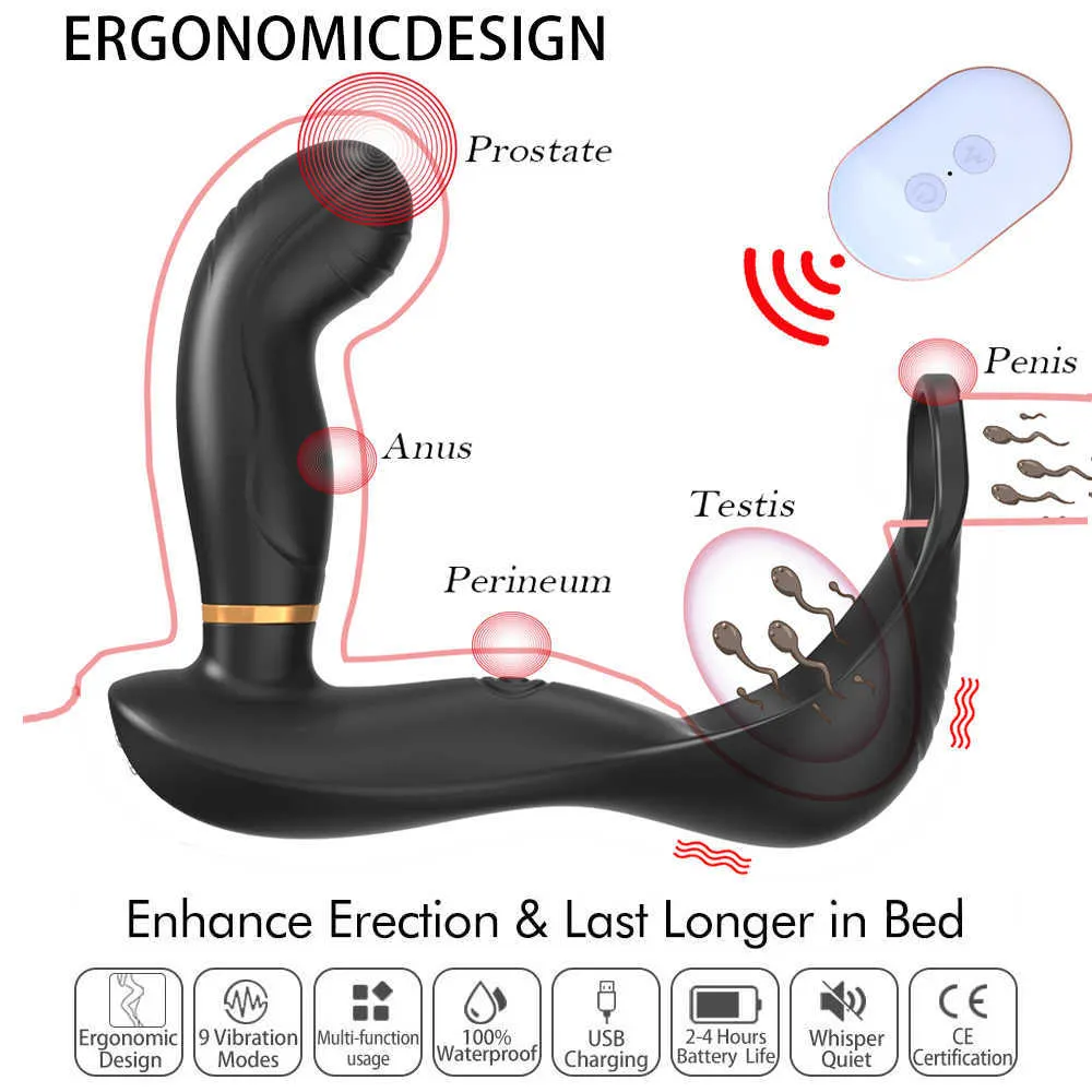 肛門バイブレータの無線リモコンの羽ばたきの振動子男性前立腺マッサージの精巣刺激装置のアナルセックスおもちゃ男性X0602