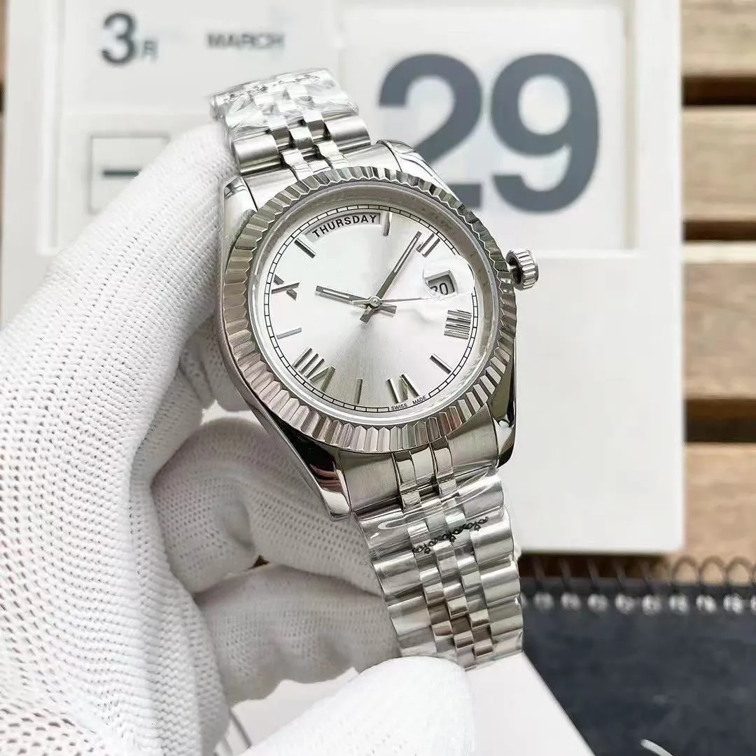 Высокое качество 41 мм модные мужские часы с датой Механические автоматические сапфировые женские деловые часы Браслет из нержавеющей стали Waterp271P