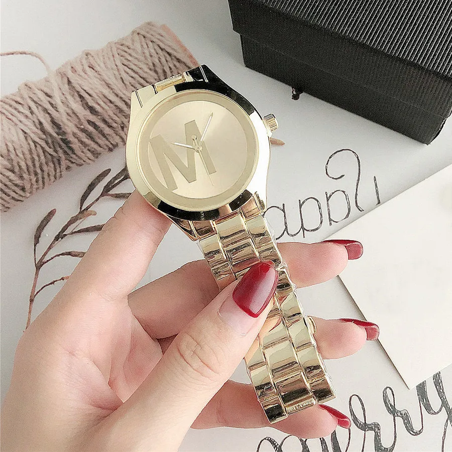 Fashion Brand Wrist Watch Men Women Girl Style Metal Steel Band Quartz Clock