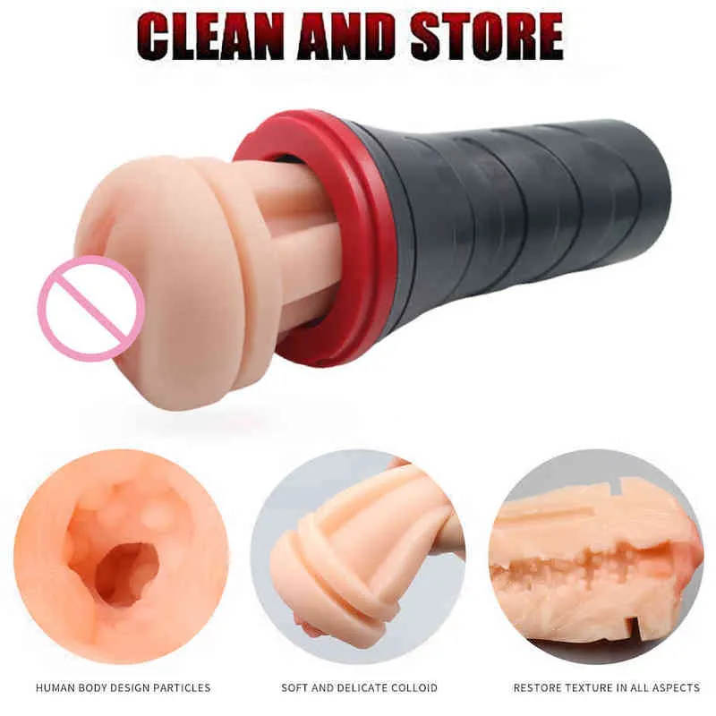 NXY Sex Masturbators Male Masturbator Cup Soft Cat Toy Real Silicone Vagina Adult Penis Endurance Exercise Supplies Vacuum Pocket for Men 220127