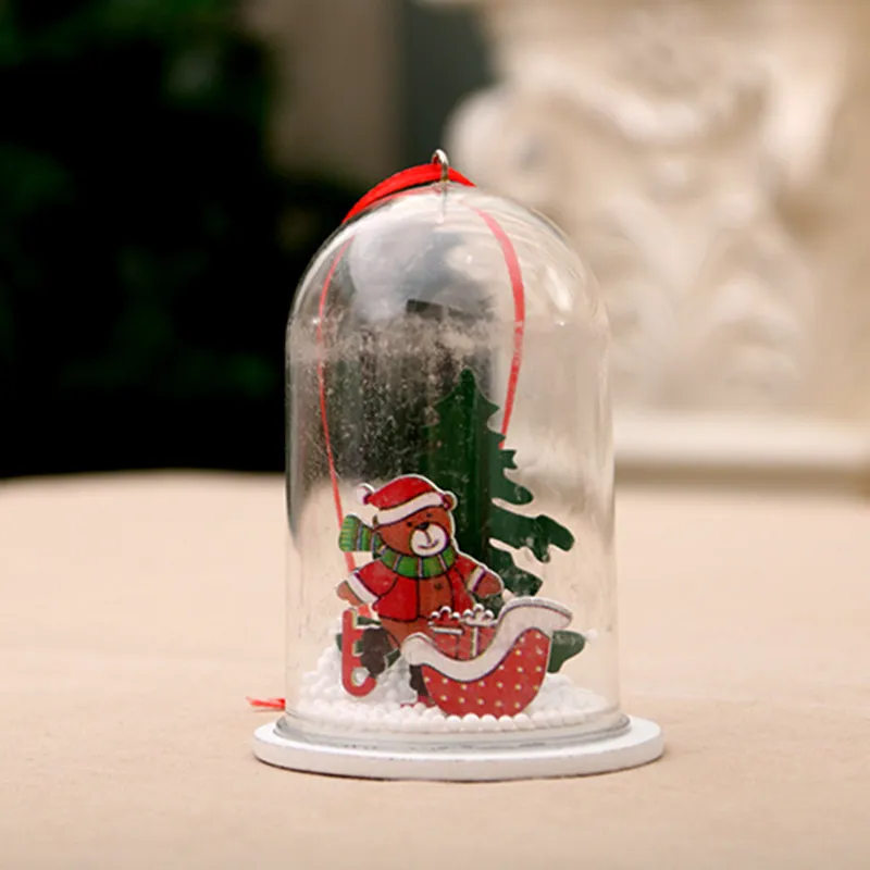 2021 Résine en bois Pendentif Noël décoration arbre dessin animé Multicolor Gift Door Pendant
