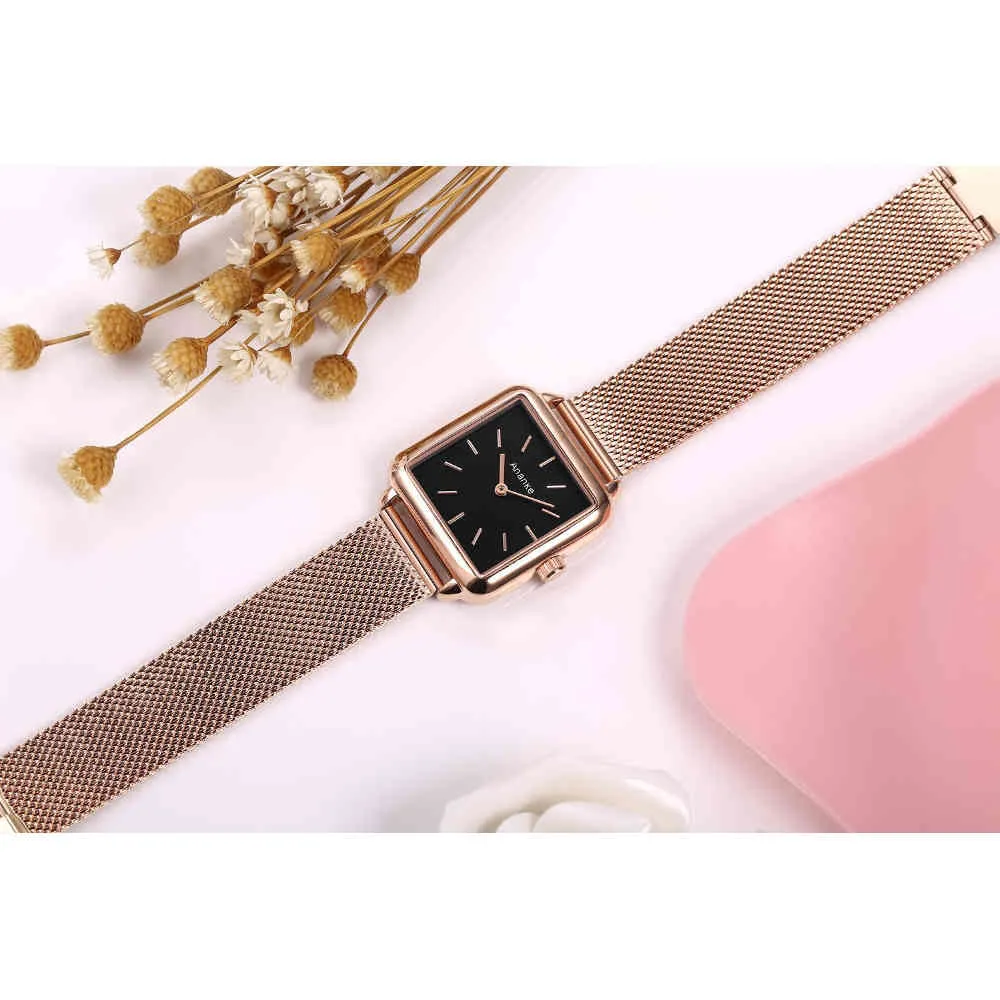 Ananke Luxury Designer Brand Women Disual Dress Quartz Watch Ladies Bracelet Watches Fashion Stainless Steel UHR Clock 210325213L