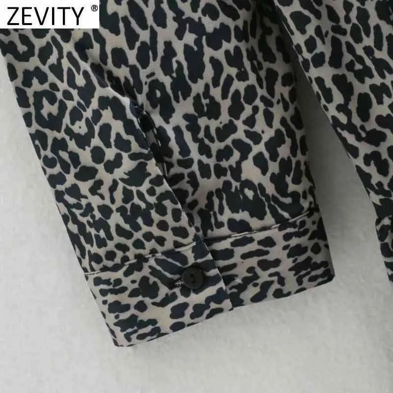 Kvinnor Vintage O Neck Leopard Print Platser Casual Mini Dress Femme Retro Tre Kvartär Äreve Chic Vestido DS4887 210420