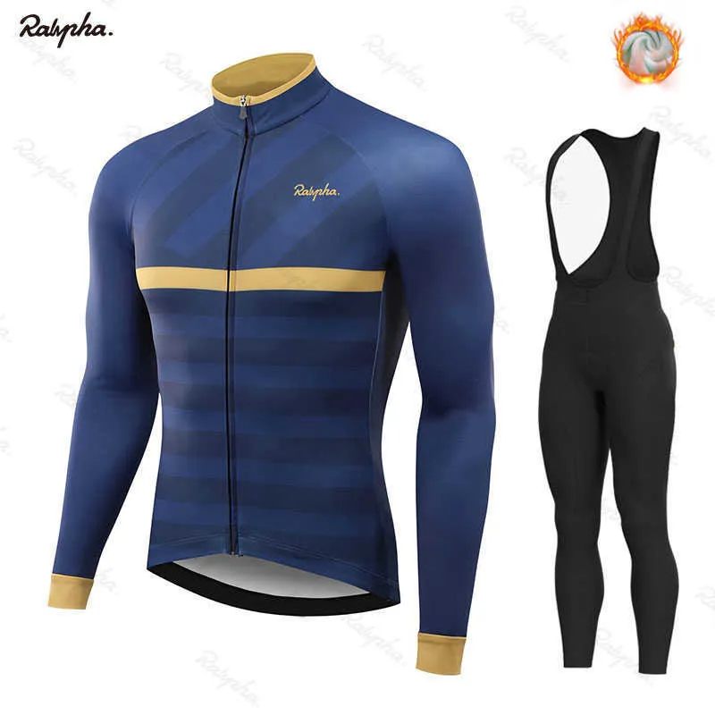 2022 Vintercykelkläder Långärmad kläder Riding Jersey Set Thermal Fleece Maillot Ropa Ciclismo Invierno Keep Warm 2110066851880