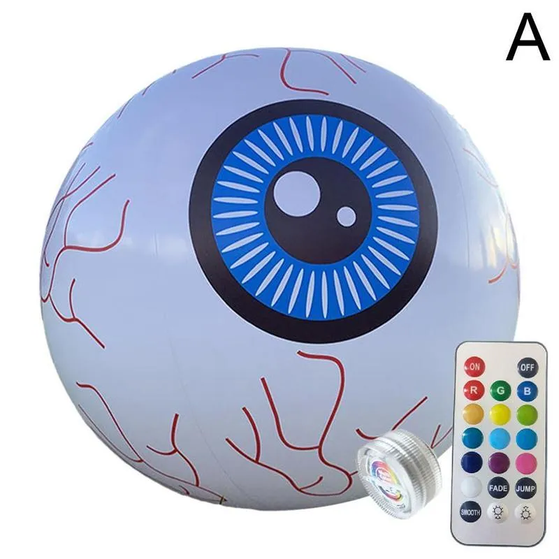 Party Decoration 16 Inch Remote Control Pumpkin Eyeball Luminous Gift Light Toys Ring Halloween Up Toy Q8N4266C