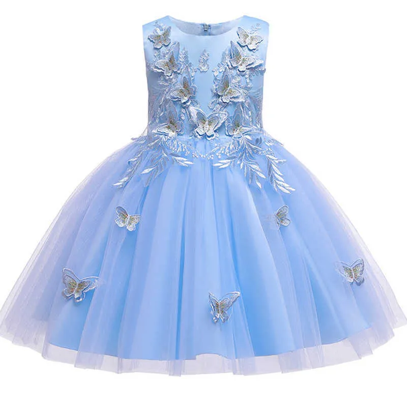 Robes de filles de fleurs pour la fête de mariage bébé filles sans manches Big Bow princesse robe enfants fête robes nouvel an vêtements Q0716