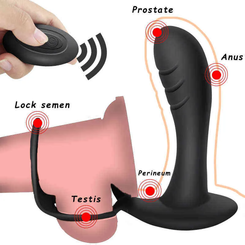 NXY Anal sex toys VENDRE Plug Anal Vibrateurs Télécommande Sans Fil Masseur De Prostate Retarder L'éjaculation Sex Toys pour Hommes Orgasme USB Rechargeable 1123