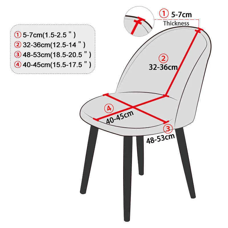Katı Renkler Kısa Arka Kavisli Arkalığı Sandalye Kapak Büyük Elastik Streç Yastık Koltuk Yumuşak Kumaş Ev için El 211116
