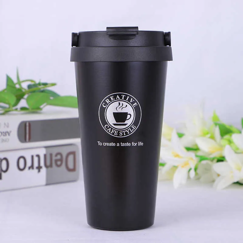 Thermos Coffee кружка двойная стена из нержавеющей стали тумблер вакуумная колба бутылка воды для девочек термальный чай кружка Thermocup 211013