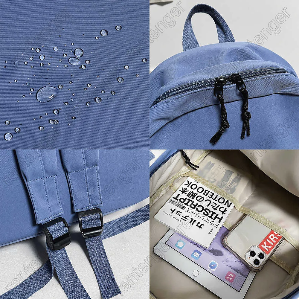 College Student Frauen Schultaschen Weiß Niedliche Weibliche Rucksack Wasserdichte Kawaii Büchertasche Damen Teenager Mädchen Rucksäcke Mode Nylon 210929