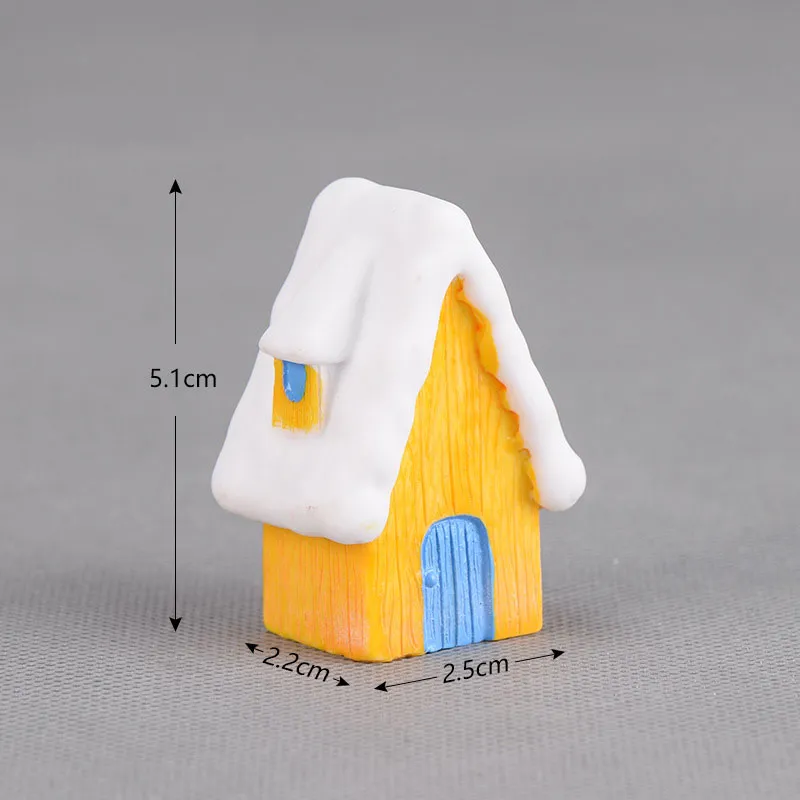Mini Noël décorer Snow Santa House Figurines Fairy Garden Miniatures Landscape