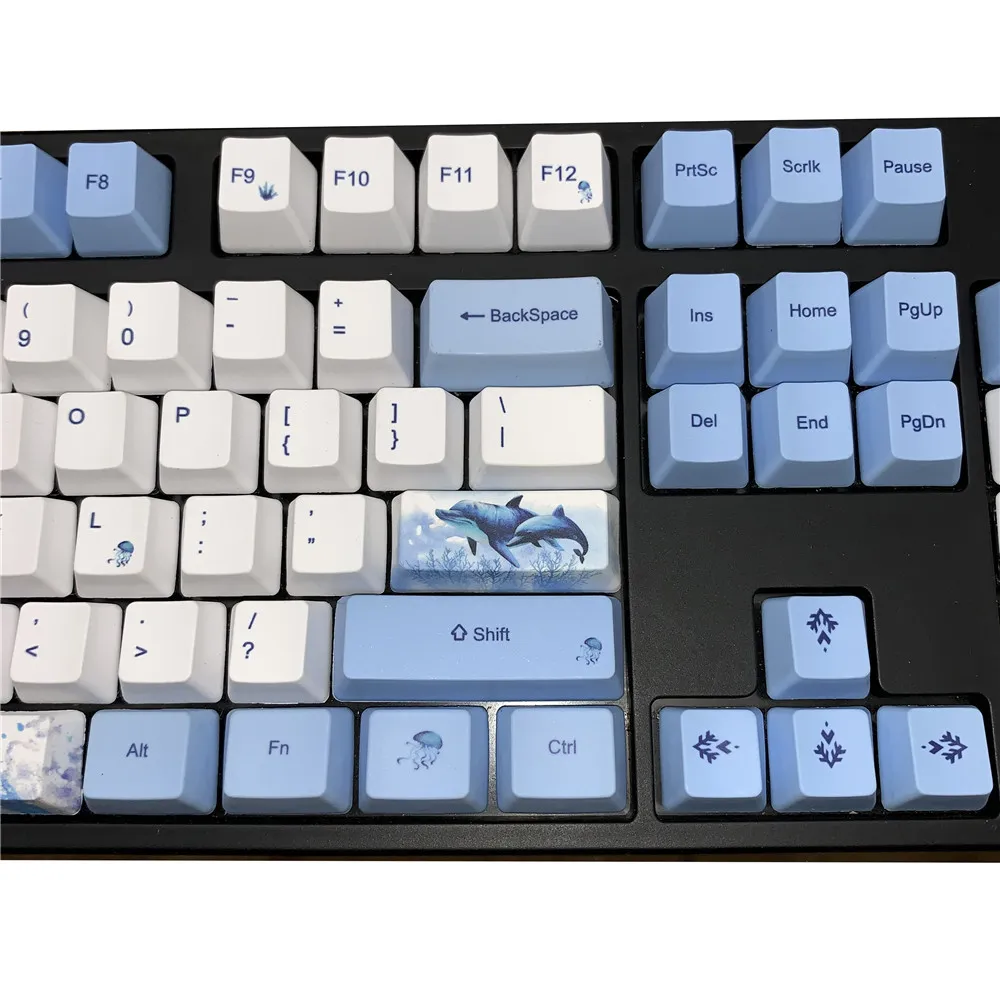 Wieloryb OEM Pełna zestaw Mechaniczna Klawiatura Klawiatura PBT Dye-Sublimacja KeyCap GK61