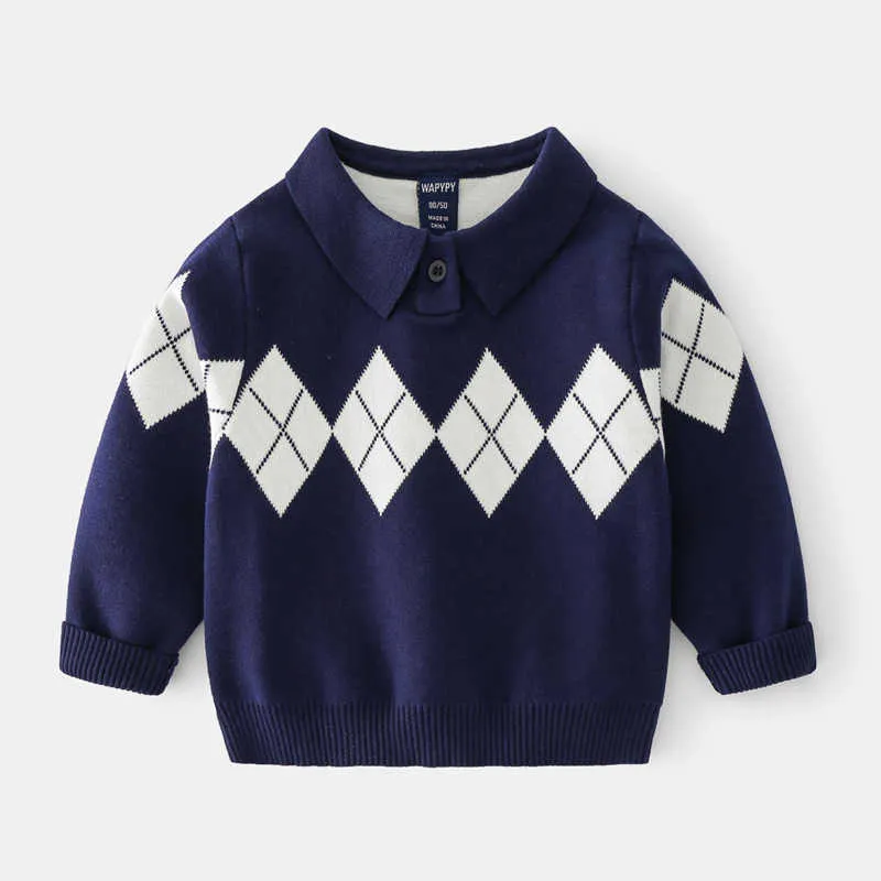 Pojkar Tröja Höst Vinter Tjockrock Barnkläder 2021 Ny Casual Knitting Toddler 1-5Y Barn Baby Varm Cardigan Sweater Y1024