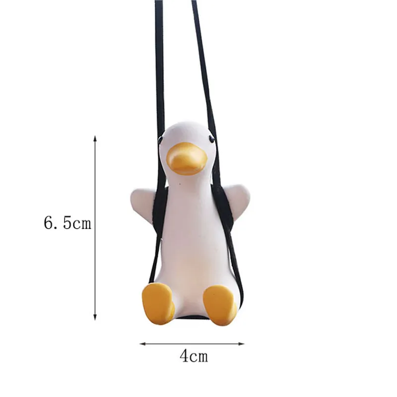 Nouveau gypse mignon Anime voiture accessoire balançoire canard pendentif Auto rétroviseur ornements cadeau d'anniversaire Auto décoration voiture parfum