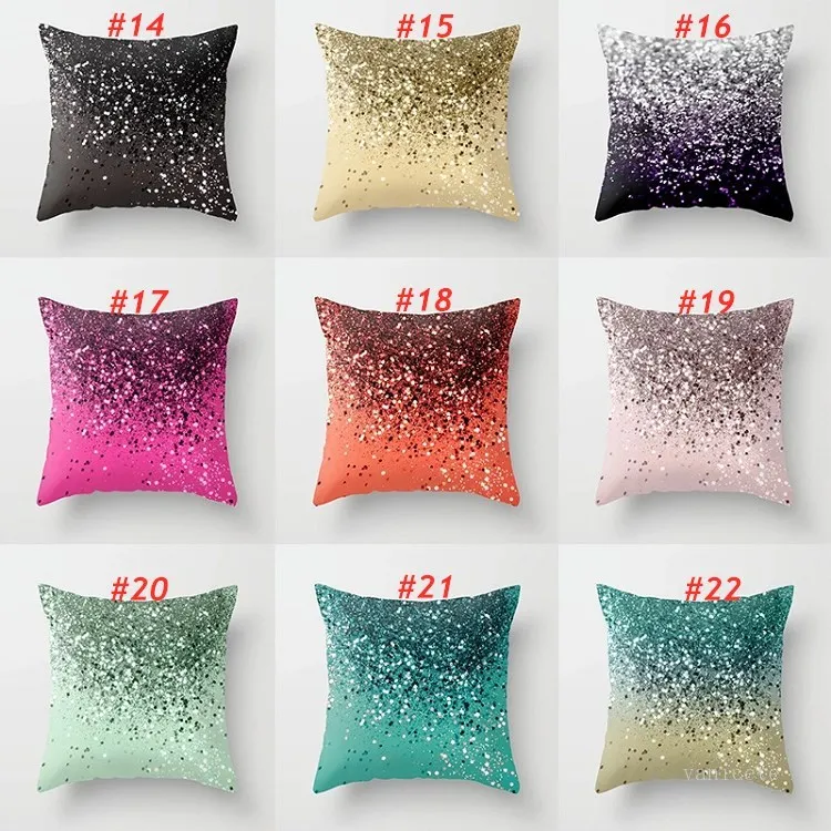 Poszewka Solidna Kolor Glitter Srebrny Bling Throw Pillow Case Pillowcover Na Sofa Home Decor Poduszki Dekoracyjne T2I52249