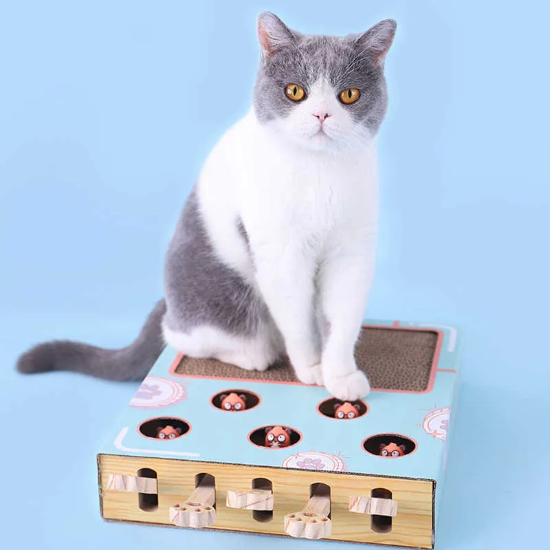 Zabawny kot zabawka gramofonowa kota kot drapana okrągły papier falistego papierowy szlifierki okrągłe wielokolorowe szlifowanie szkolenie pazur 210929