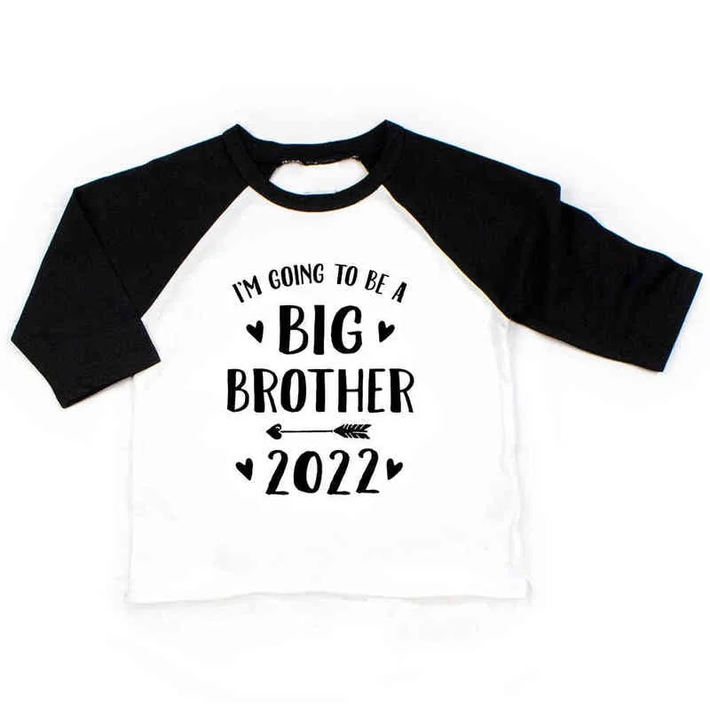 Ik ga een grote broer / zus 2022 kinderen jongens meisjes lange mouw tshirts broers sitteners familie op zoek shirts drop schip G1224